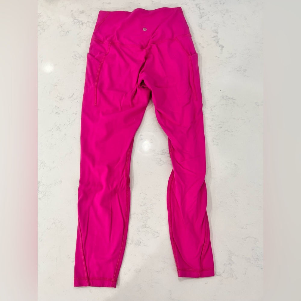 Lululemon Vibrant Pink Athletic Leggings - Picture 4 of 5